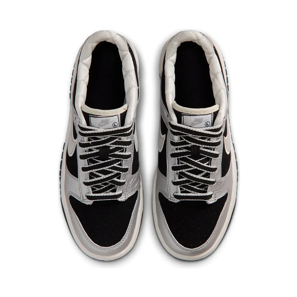 Nike Dunk Low LV8 GS “Metallic Silver Black Sail” (IV5971-001)