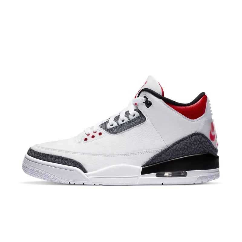 Jordan 3 Retro SE Fire Red Denim (2020) White/Black-Fire Red (CZ6431-100)
