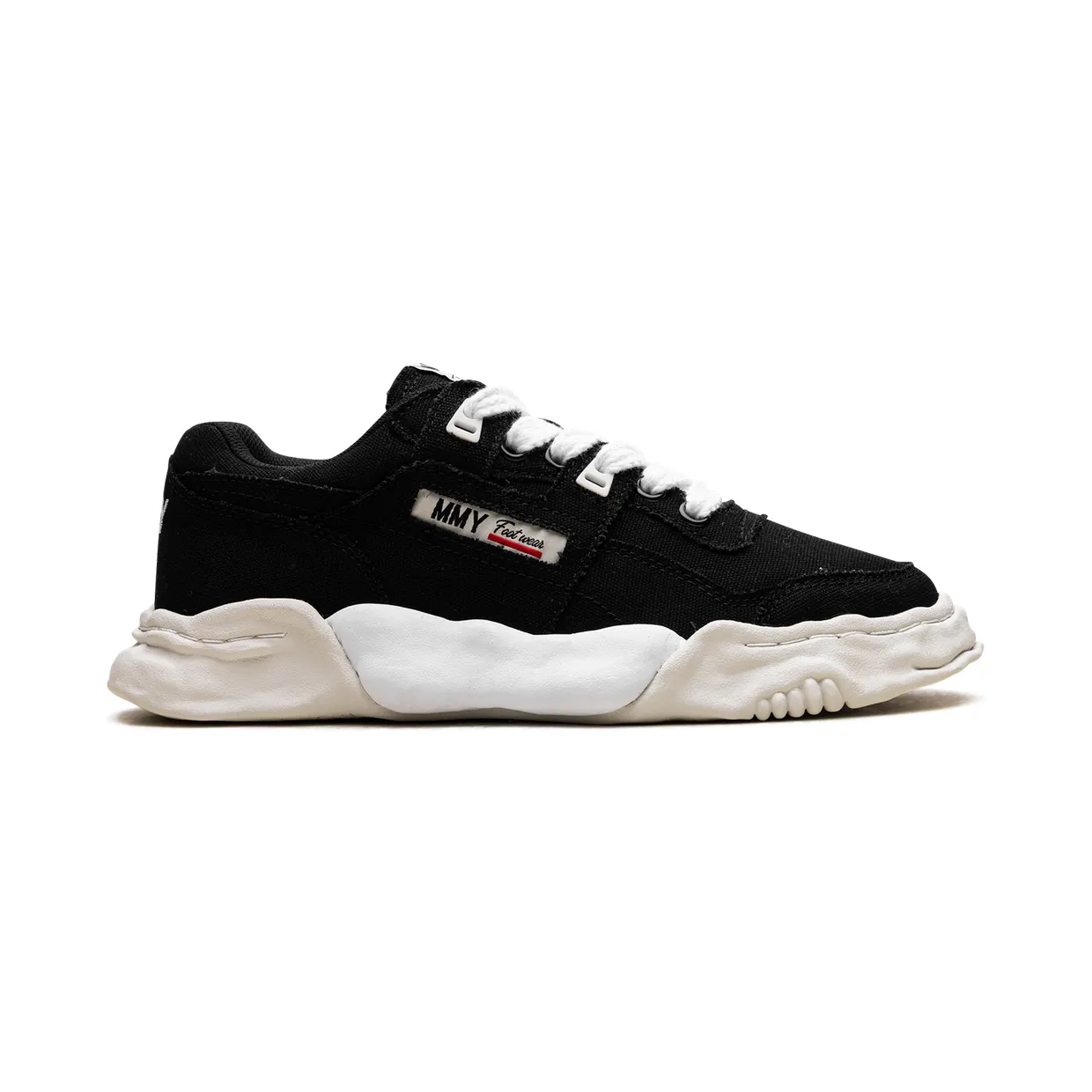 Maison Mihara Yasuhiro Parker OG Sole Cow Canvas Low “BLACK” (A08FW704-BLK) (5)
