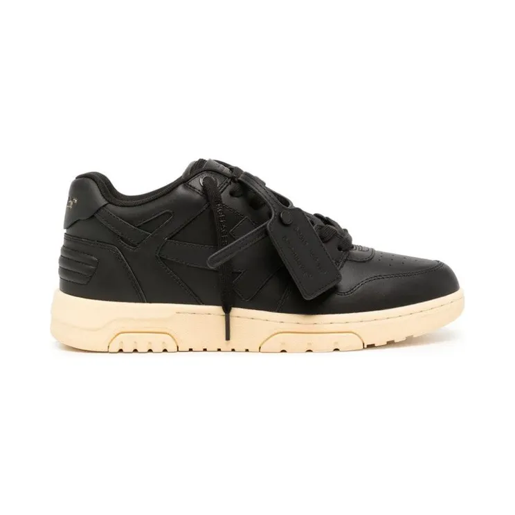 OFF-WHITE Out Of Office OOO Low Tops Black Gum (OMIA189F23LEA0011010)