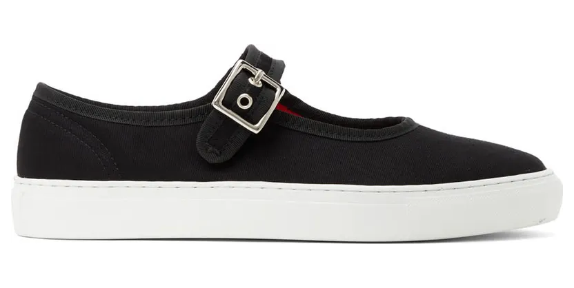 Ernest W. Baker Black Mary-Jane Sneakers (FT07)