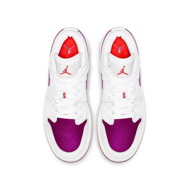 Jordan 1 Low White True Berry (GS) White/Rush Pink-True Berry (554723-161)