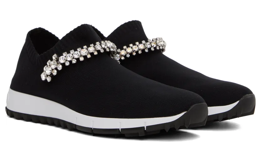 Jimmy Choo Black Verona Low-Top Sneakers (VERONA CWK) (4)