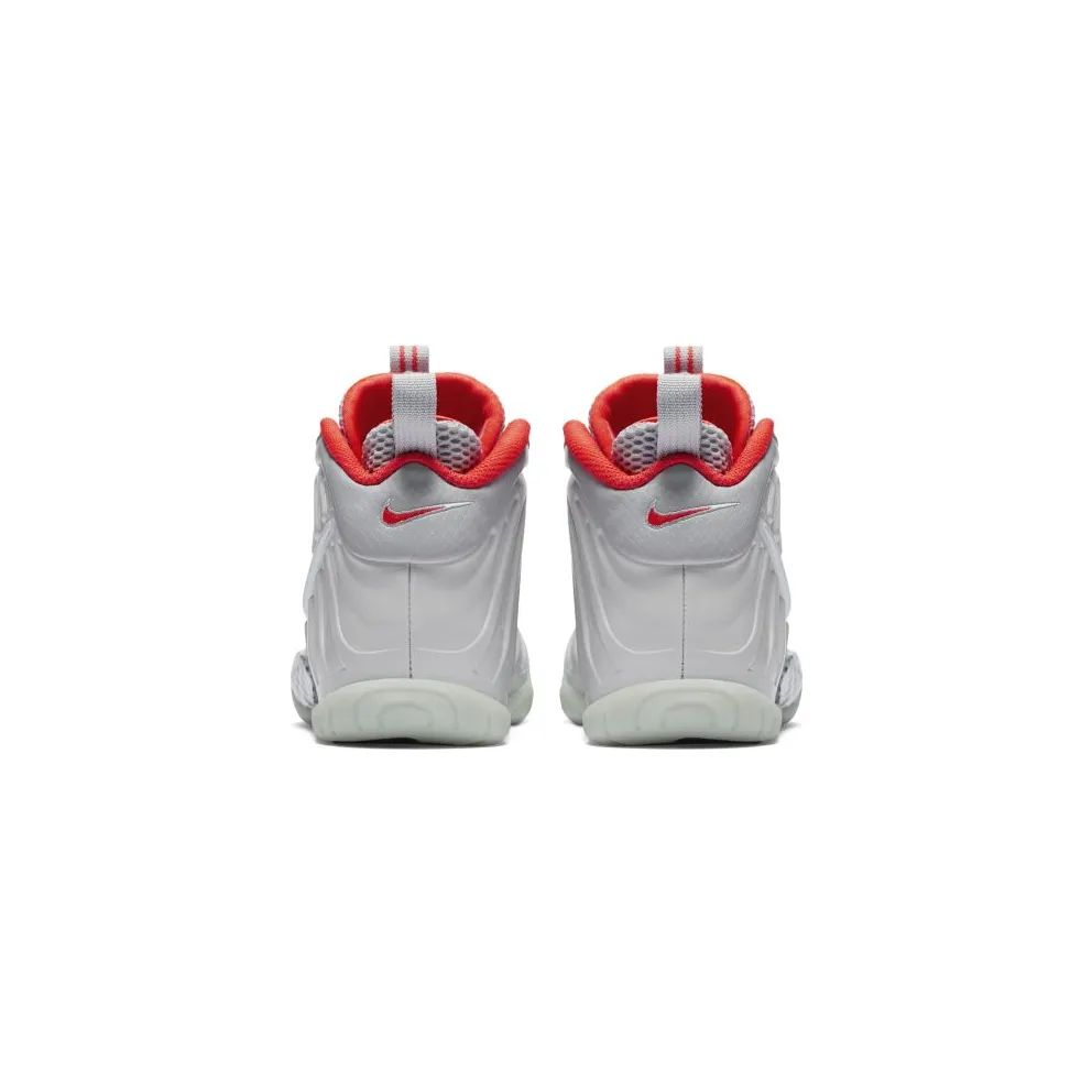 Nike Air Foamposite Pro Pure Platinum (GS) Pure Platinum/Pure Platinum-Wolf Grey-Bright Crimson (644792-005)
