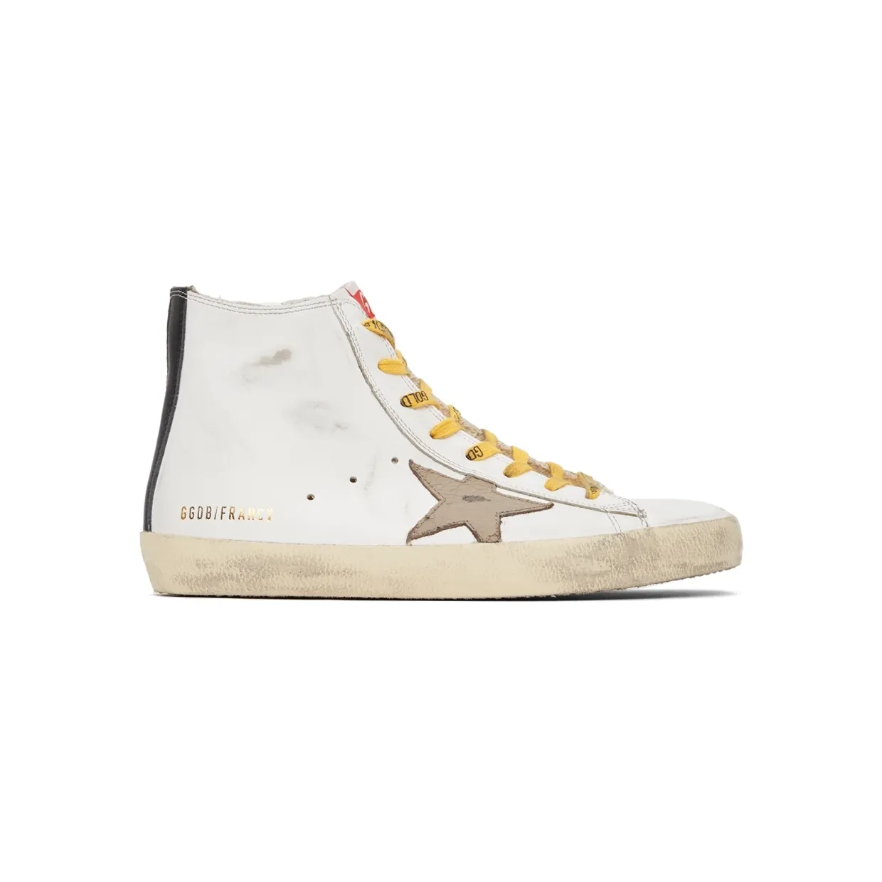 Golden Goose White & Black Francy Classic High-Top Sneakers (GMF00113.F002081.10776)