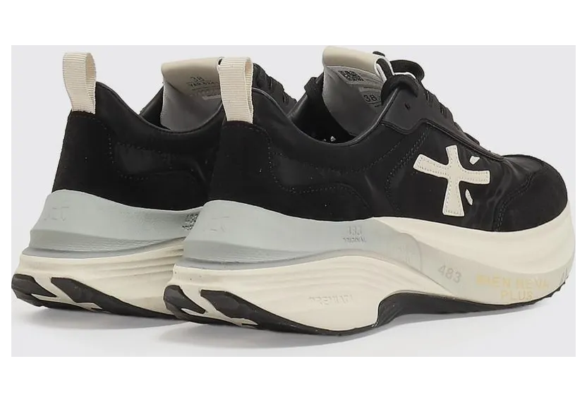 Premiata Hill Nylon and Suede Sneakers Black 1 (HILL8241) (2)