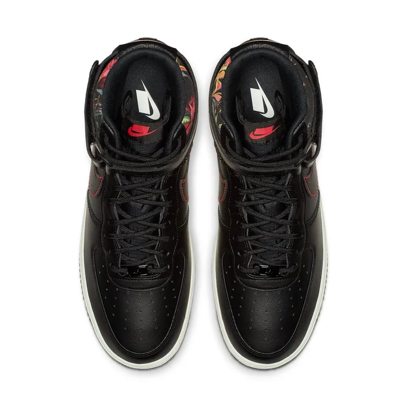 Nike Air Force 1 High Floral Black/Red Orbit-Summit White-Black (CI2304-001)