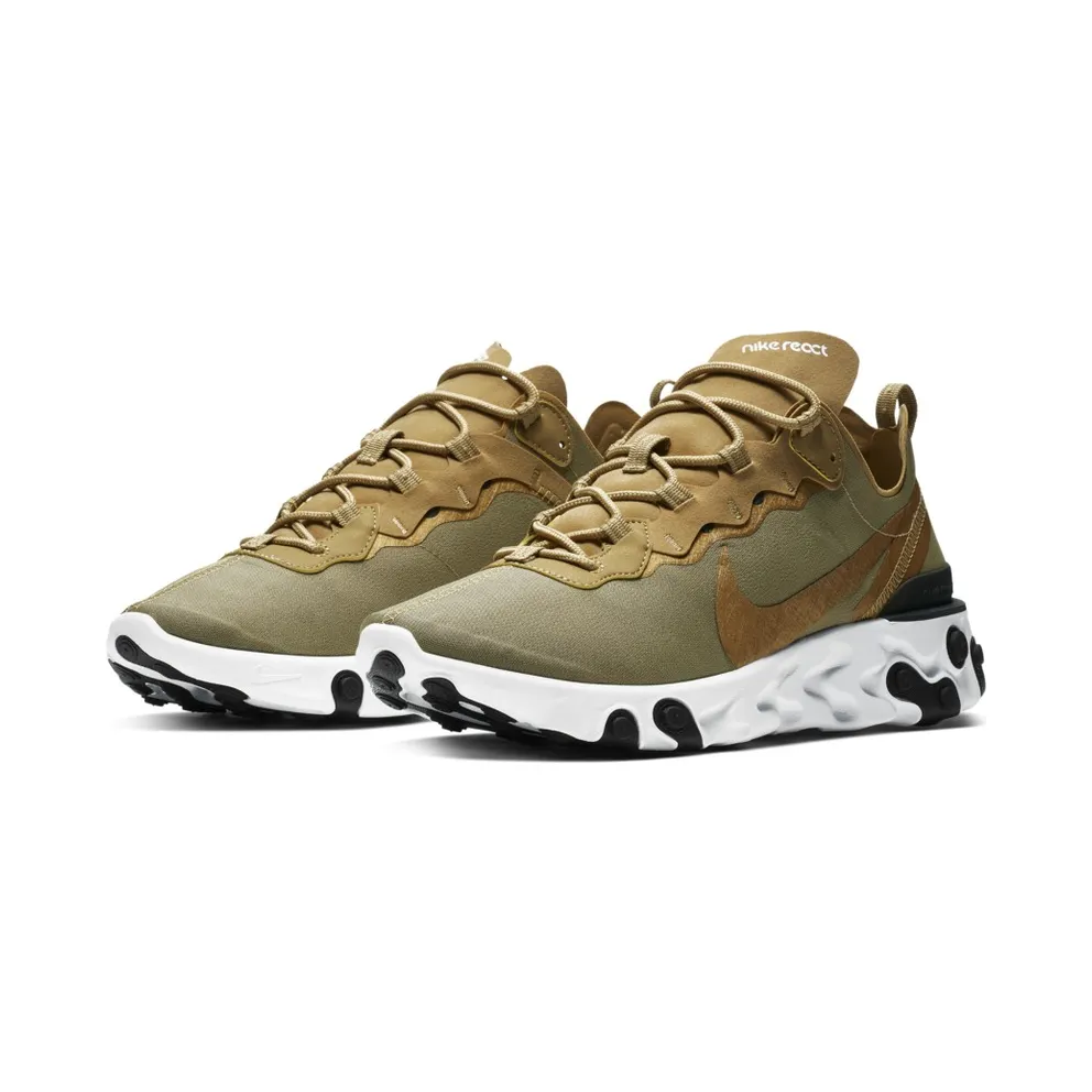 Nike React Element 55 Metallic Gold Metallic Gold/White-White-Black (BQ6166-700)
