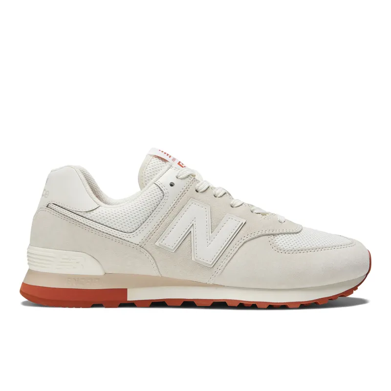 New Balance New Balance Unisex 574 White/Brown (ML574BS2)