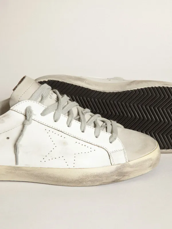 Golden Goose Super-Star With Perforated Star And Ice-Gray Heel Tab (GMF00105.F002942.10276) (4)