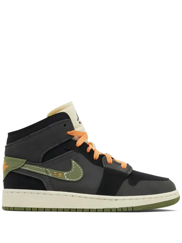 Jordan Air Jordan 1 Mid SE Craft Anthracite/Light Olive Sneakers – Schwarz (FD5847)