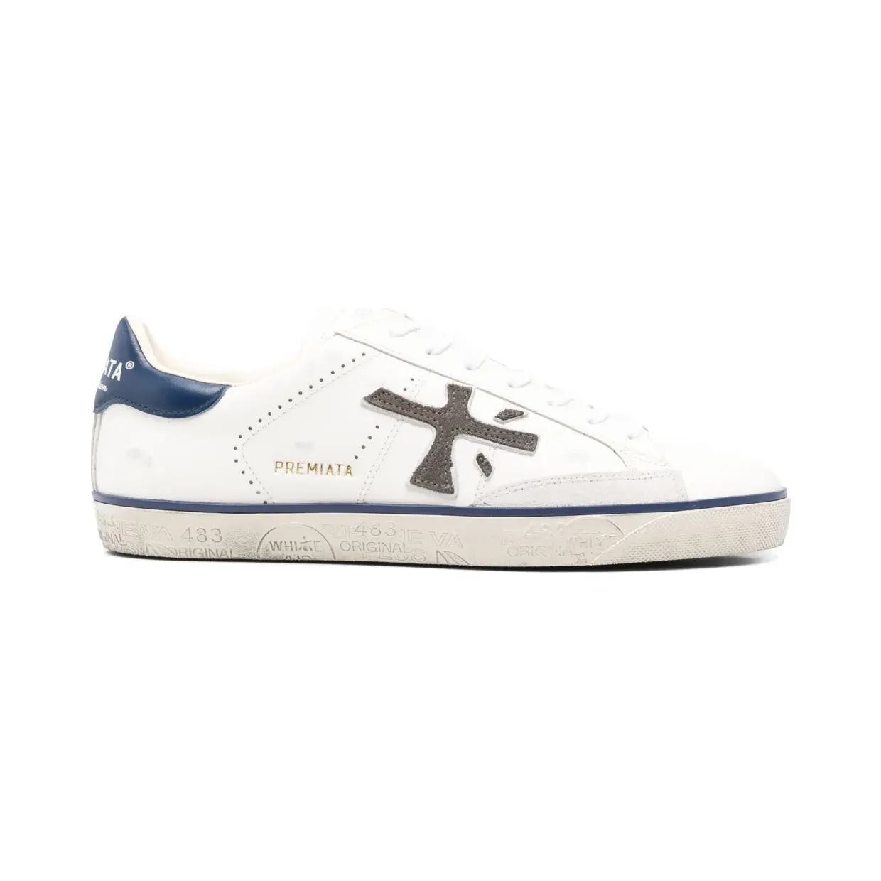 Premiata Steven leren sneakers – Wit