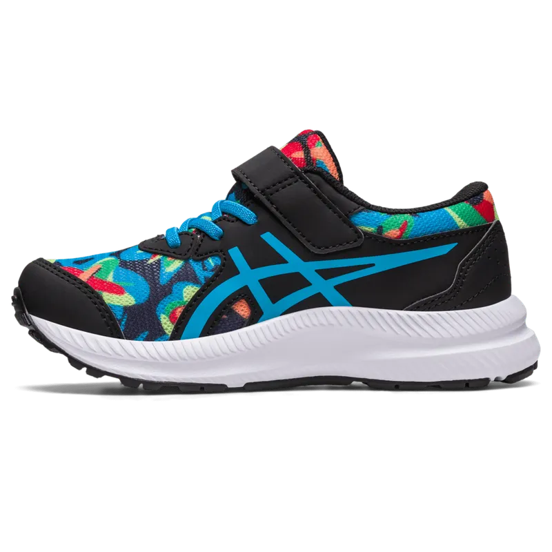 Asics CONTEND 8 PS PRINT Black/Island Blue (1014A293.003)