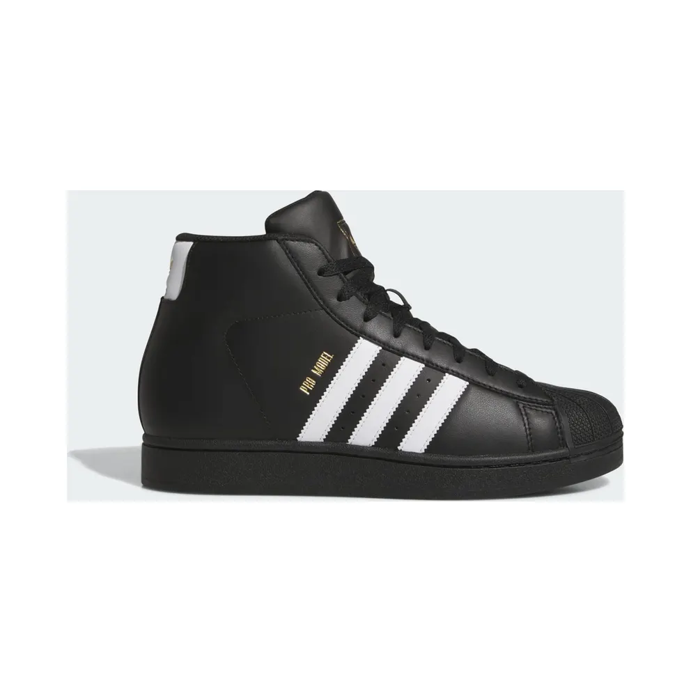 adidas Pro Model Core Black White Stripes Gold Metallic (HQ2516)