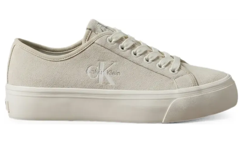 Calvin Klein Low-top sneakers met geborduurd logo – Beige (HW0HW03088YAL)