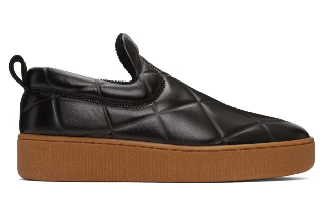 Bottega Veneta Black The Quilt Sneakers (639739 V02X0)