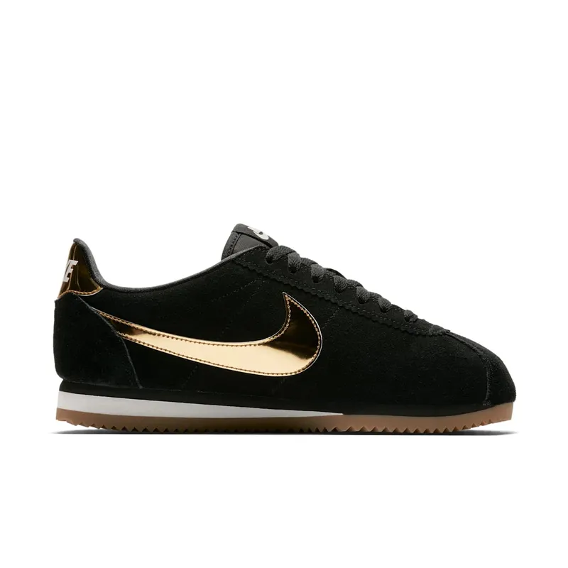 Nike Classic Cortez Black Metallic Gold Gum (W) Black/Phantom-Gum Light Brown-Metallic Gold (902856-014)