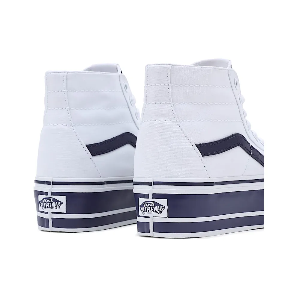 Vans UA SK8-Hi Tapered Stackform Sport Stripes White Navy (VN0A5JMKNWD)