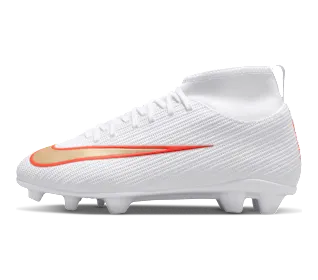 Nike Jr. Mercurial Superfly 11 Club ‘ Multi-Ground High-Top “White/Bright Crimson/Blur” (IO1552-100)