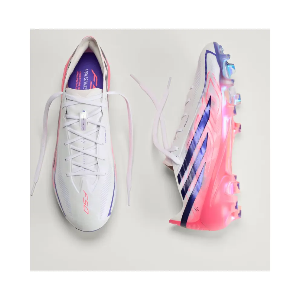 adidas F50 Hyperfast Elite Firm Ground Football Boots “Cloud White / Solar Purple / Solar Turbo” (KJ3432)