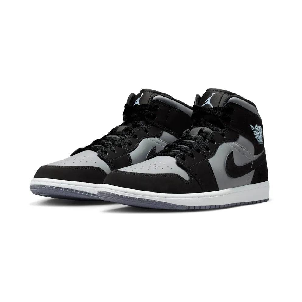 Nike Air Jordan 1 Mid “Black / Cool Grey / Light Armoury Blue” (IU7672-001)