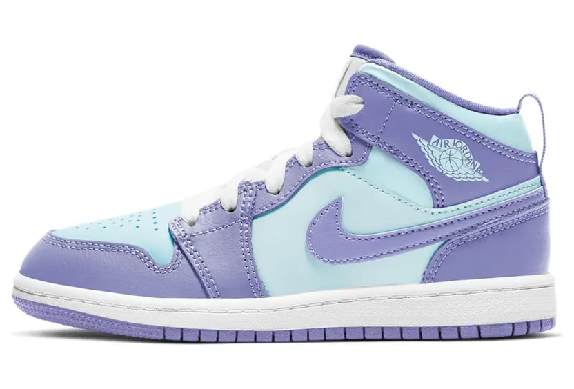 Jordan 1 Mid Purple Aqua (PS) (640734-500)