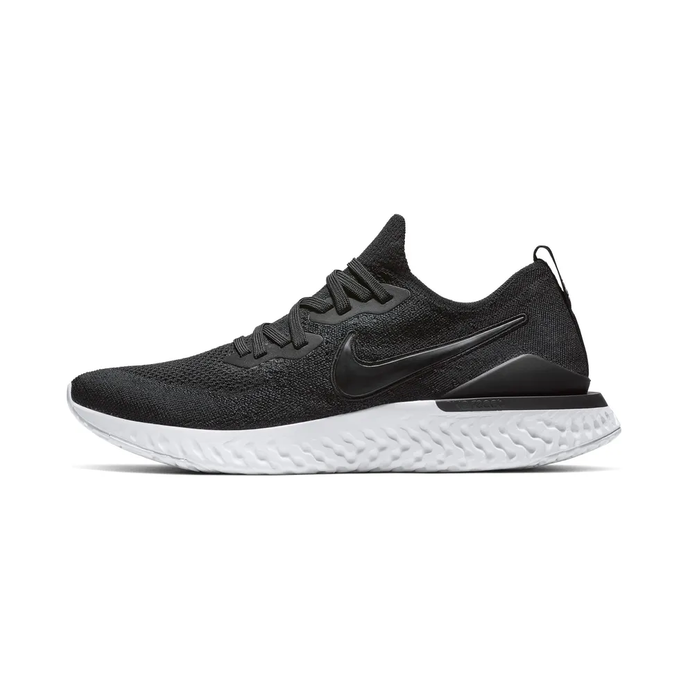 Nike Epic React Flyknit 2 Black White Black/Black-Gunsmoke (BQ8928-002)