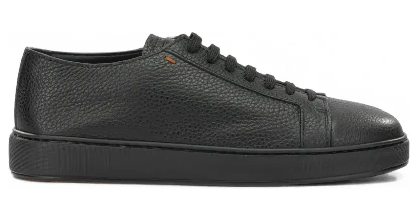 Santoni grained leather “Black” (MBCD21571NEAKMMDN01)