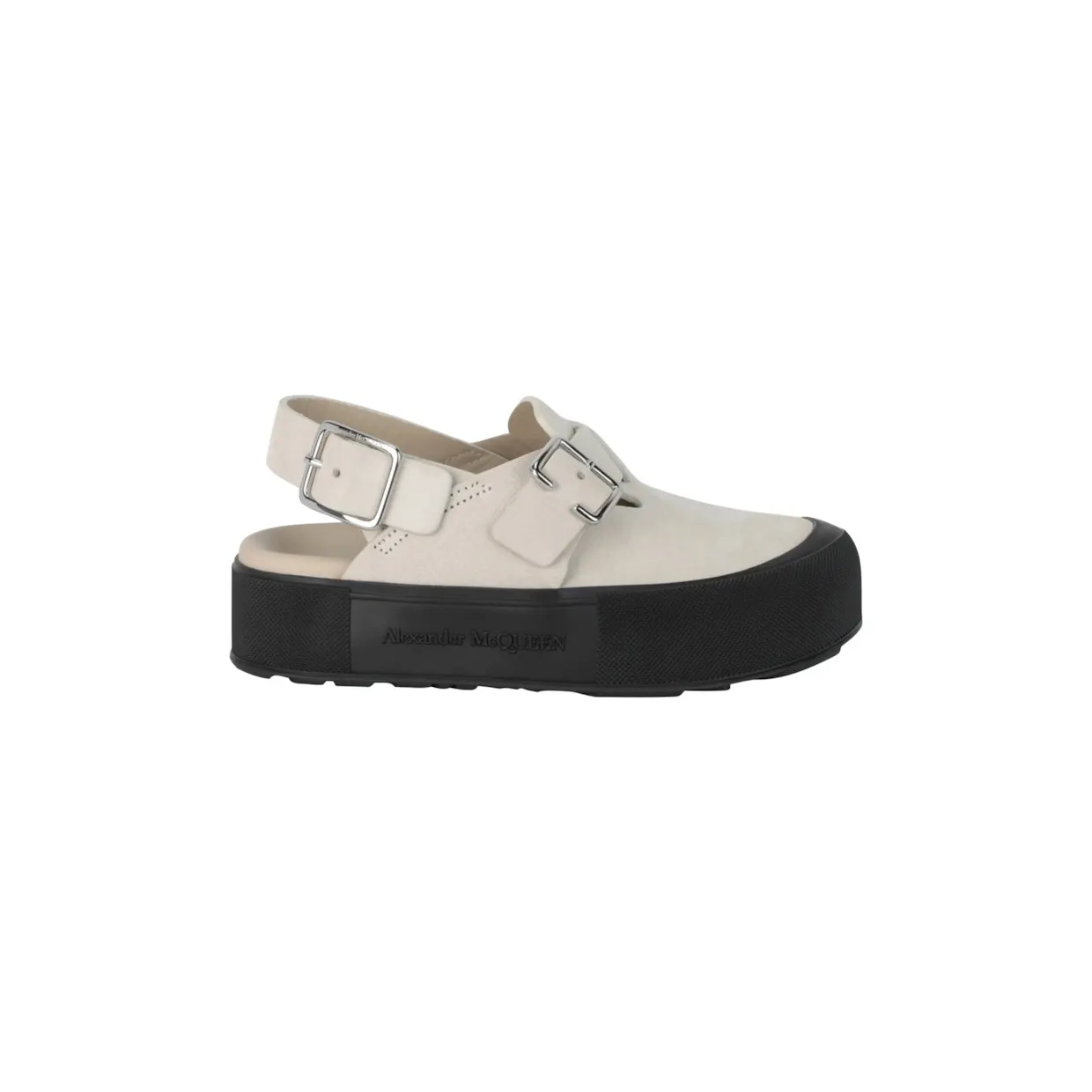 Alexander McQueen New Micmac Clogs Beige Silver (735803-WHXK5-2120)