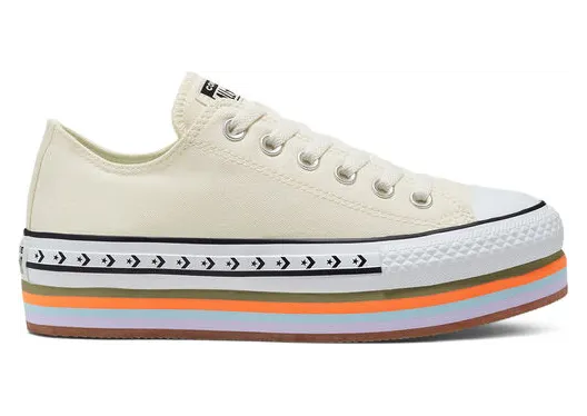 Converse Sunblocked Platform Chuck Taylor All Star Low Top für Damen Orange Orange (567847C)