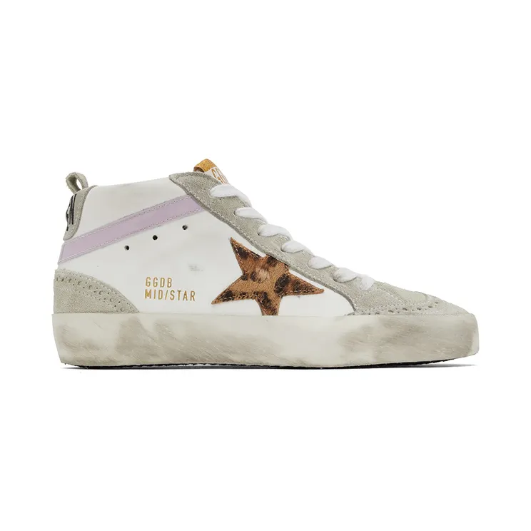 Golden Goose SSENSE Exclusive White & Grey Mid Star Sneakers (F00122.F001212.80903)