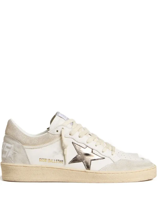 Golden Goose Ballstar leren sneakers – Beige (GWF00832F007591)