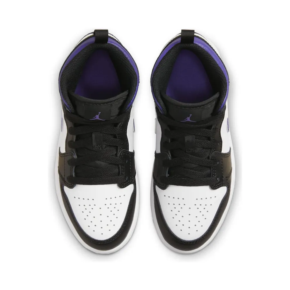 Air Jordan 1 Mid Black Dark Iris (PS) (640734-095)