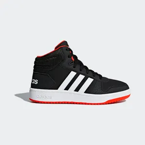 adidas Hoops 2.0 Mid Core Black / Cloud White / Hi-Res Red (B75743)