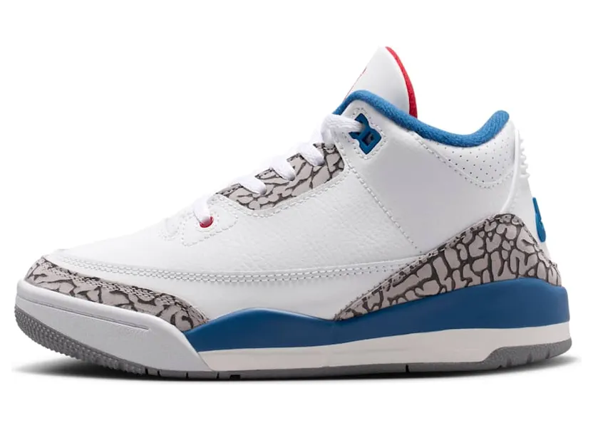 Jordan 3 Retro – True Blue – “White / True Blue / Cement Grey / Fire Red” (DM0966-104)