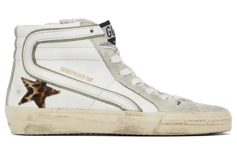 Golden Goose SSENSE Exclusive Leopard Slide Sneakers (F00115.F002260.81381)