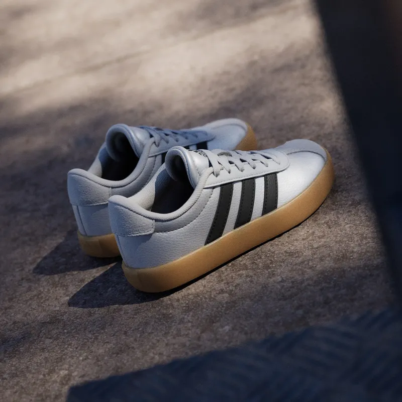 Adidas VL Court 3.0 Silver Metallic / Core Black / Light Solid Grey (IH3945)