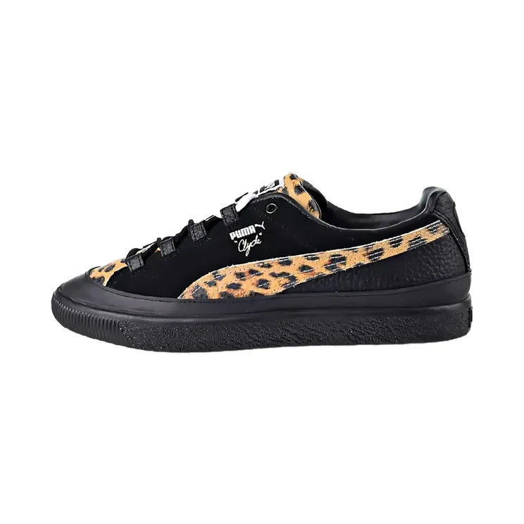 Puma Clyde RT “Volcom – Leopard Print Black” (368146-02)