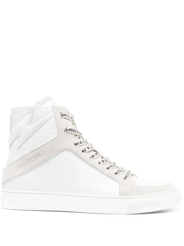 Zadig&Voltaire High Flash leren sneakers – Wit (SWSN00431)