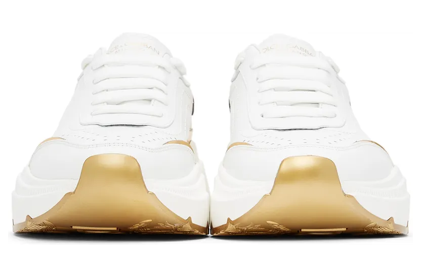 Dolce & Gabbana White & Gold Daymaster Low Sneakers (CS1791 AX588) (2)