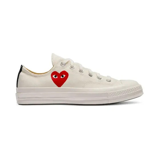 Comme Des Garçons x Converse Chuck 70 sneakers met hart-patroon – Beige (AZK128001)