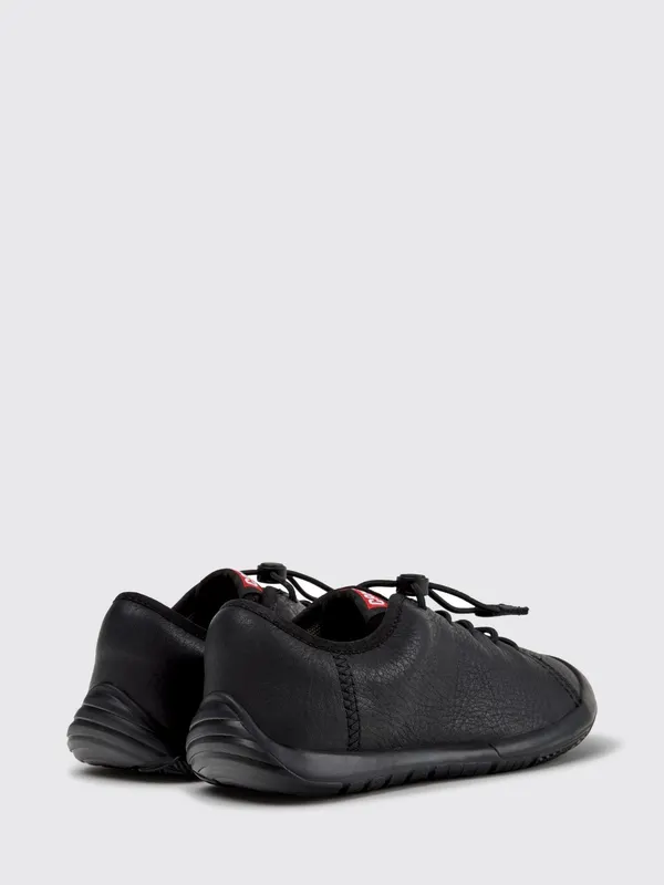 Camper Kid’s Peu Path Leather Slip-On with Elastic Laces Black (K800707-007PEUPATH0)