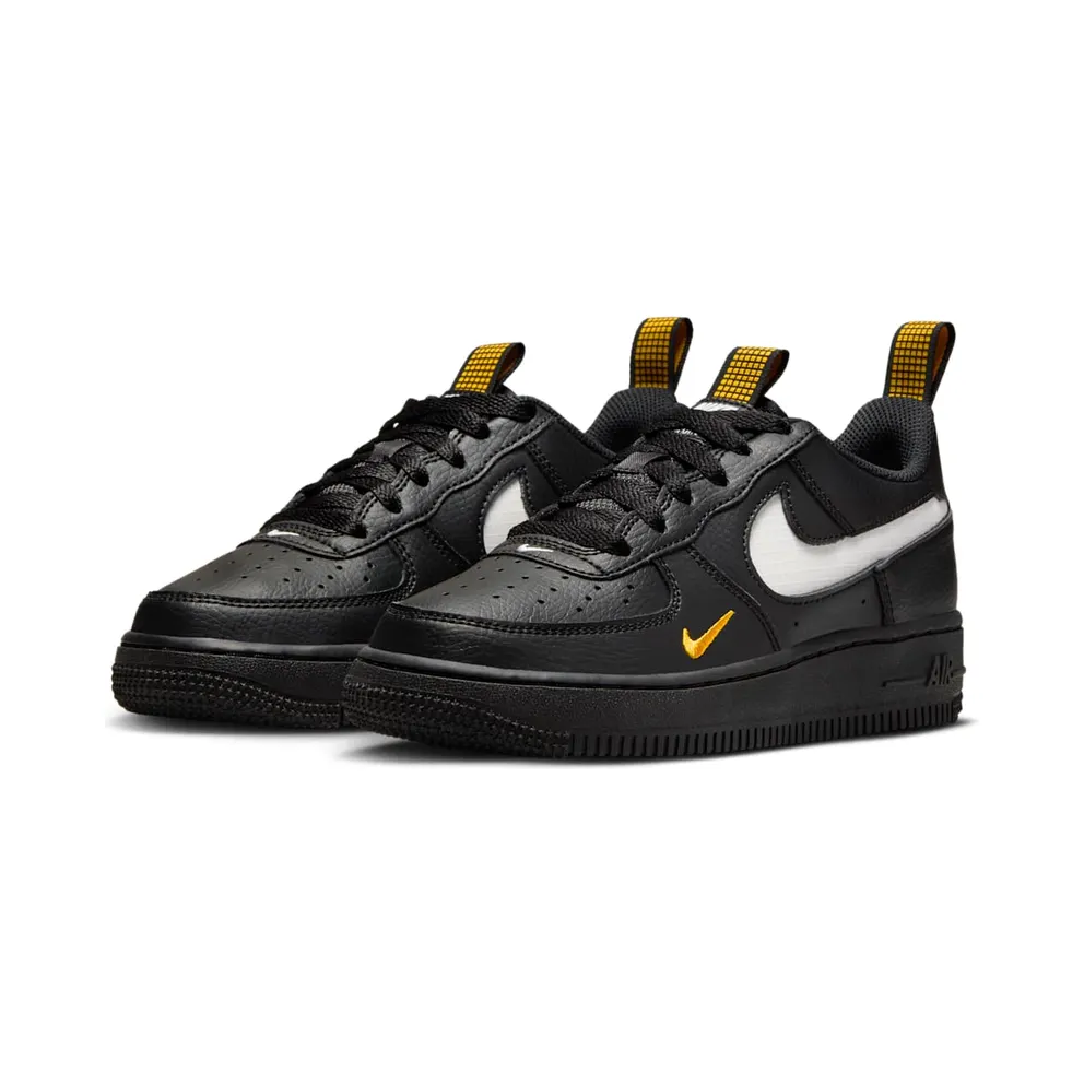 Nike Air Force 1 LV8 GS Mini Swoosh “Black / University Gold / White” (HF0095-001)