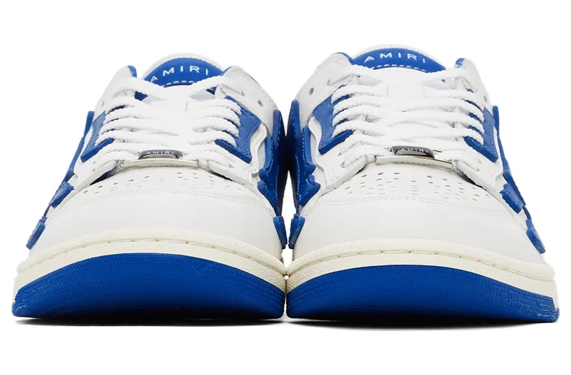 AMIRI White & Blue Skel Top Low Sneakers (PS22MFS003-123) (2)
