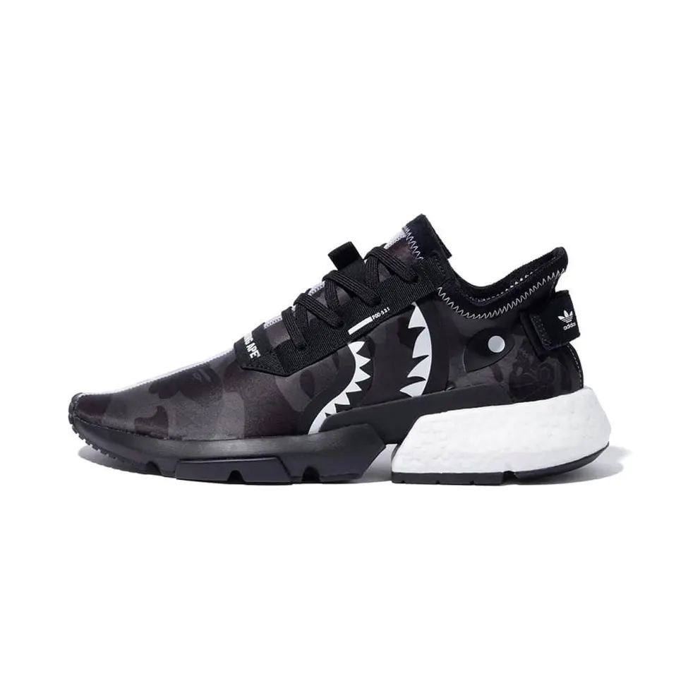 Adidas x BAPE x Neighborhood POD S3.1 Black Grey Camo (2019) (EE9431)