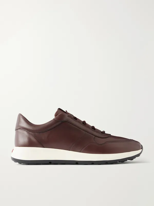 Tod’s Paneled Leather Sneakers Dark brown (XXM79K0IP51THC)