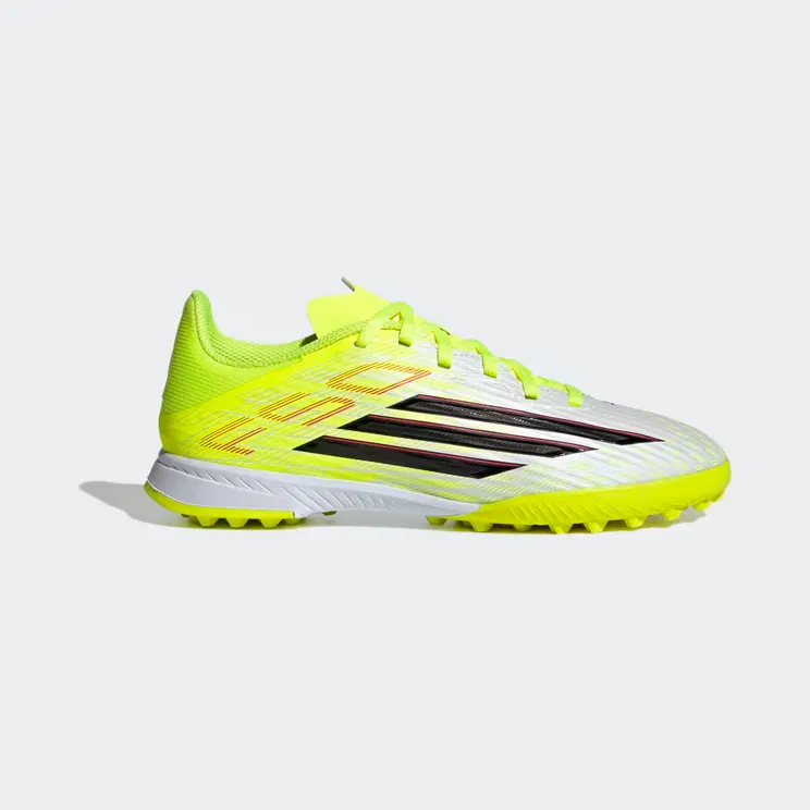 adidas F50 League Turf Football Shoes Kids “Team Solar Yellow 2 / Core Black / Lucid Red” (JR9018)