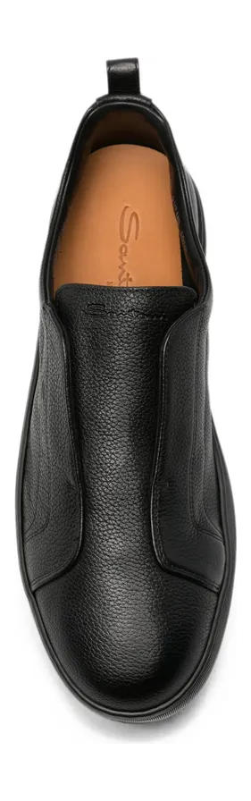 Santoni S-Victory Grainy-leather Slip-on “Black” (MBCD22211NEAT CKAN01) (4)