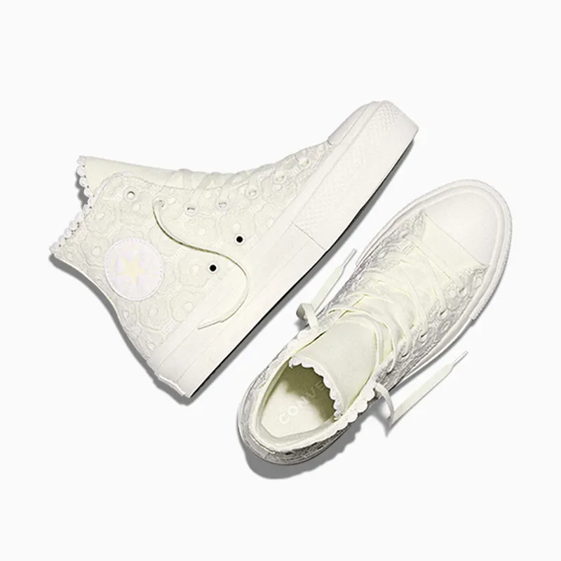 Sneakers Converse Chuck Taylor All Star Lift Egret/ Egret/ Vintage White “Crochet” (A18888C)