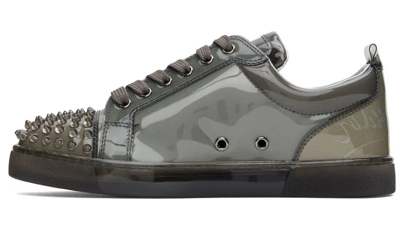 Christian Louboutin Gray Louis Junior X Ray Low-Top Sneakers (1221013) (2)